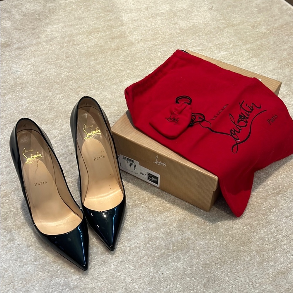 Christian Louboutin So Kate 120mm – Black Patent Leather 39.5